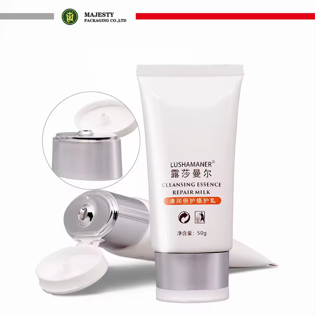 OEM ODM Plastic Cosmetic Soft Tube for Sunscreen Packaging BB Cream Packing Tube with Oval Shape Sun Cream Packaging