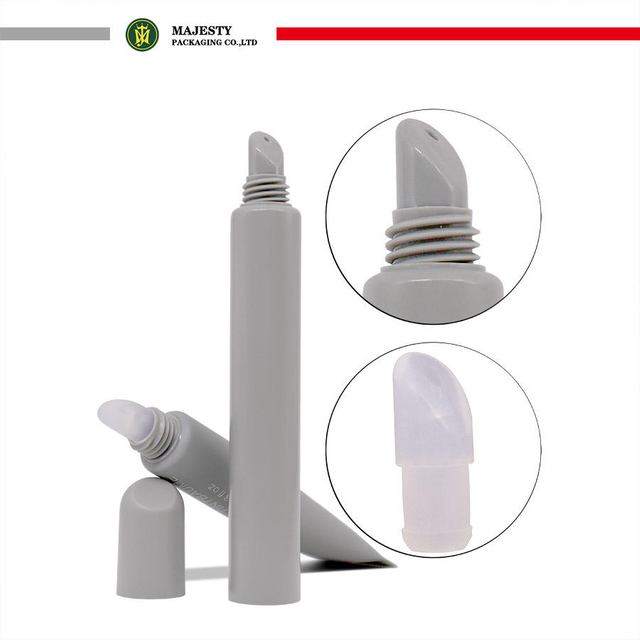 OEM & ODM Mini Small 10ml PE Soft Plastic Tubes with Silicone Tip PE Tip Lip Gloss Lip Stick Lip Balm Squeeze Design