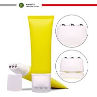 Stainless Metal Ball Massage Applicator Plastic Tube for Massage Oil Personal Care Tube Packaging with Offset Printing Cosmetics