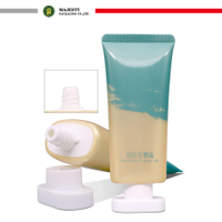 Private Logo Cosmetic Container Plastic Tube Packaging Oval Shape Screw Cap Soft Squeeze Tube Offset Printing Surface Handling