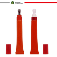 Empty Plastic Cosmetic Tube Packaging Eyecream Lipbalm Tube Ceramic Or Zinc Alloy Massage Applicator Skincare Tube Packaging