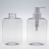 Empty 150ml 300ml Luxury Shower Gel Pump HDPE Plastic Bottle Packaging Flat Square Shampoo And Conditioner Bottles for Hair