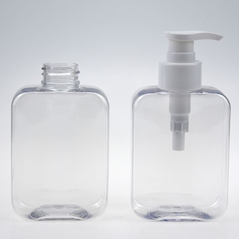 Empty 150ml 300ml Luxury Shower Gel Pump HDPE Plastic Bottle Packaging Flat Square Shampoo And Conditioner Bottles for Hair