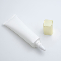 OEM Square Shape Soft Cosmetic Plastic 50ml Skin Care Face Cleanser Gel Tube Use for Makeup And Serum with Screw Top