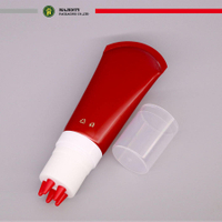 Scalp Massage Tube with Silicone Applicator 50ml Empty Plastic Tube Cosmetic Skincare Packaging Soft Squeeze Tube