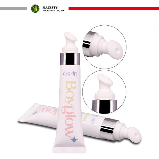 Small Volume Eye Cream Plastic Empty Tube Cosmetic Skincare Packaging Ceramic Applicator Easy To Use OEM/ODM Customize Tube