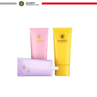 Oval Shape Plastic Cosmetic Tube Packaging Screw Cap 30ml 35ml 50ml 60ml Sunscreen Hand Lotion Tube Packaging Manufacturer