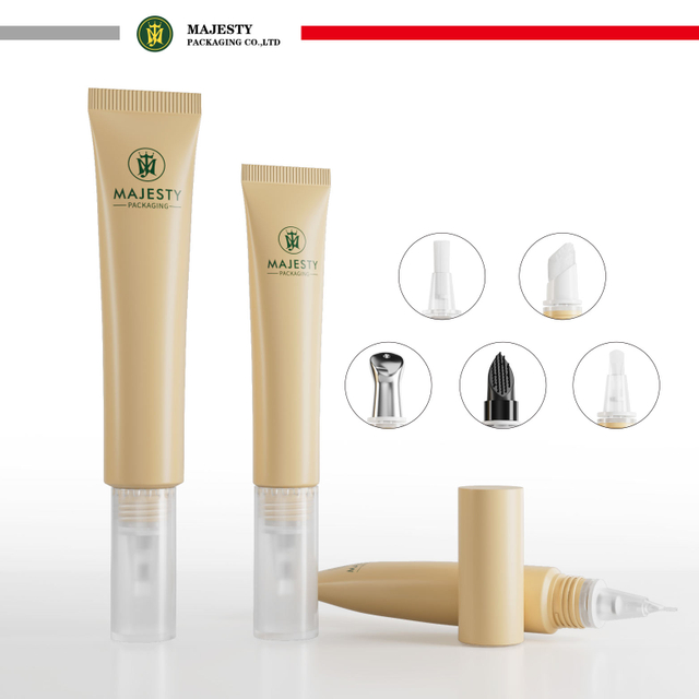 10-15ml Multi-function Tube Different Applicator Head Cosmetic Lip Gloss Tube Eye Cream Tube Cosmetic Plastic Packaging