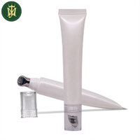 Empty Plastic Cosmetic Tube Packaging for Eyecream Lipbalm 10ml 15ml 30ml Round Shape with Zinc Alloy Or Ceramic Applicator Tube