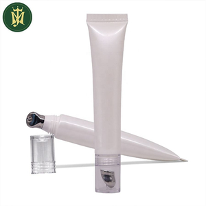 Empty Plastic Cosmetic Tube Packaging for Eyecream Lipbalm 10ml 15ml 30ml Round Shape with Zinc Alloy Or Ceramic Applicator Tube