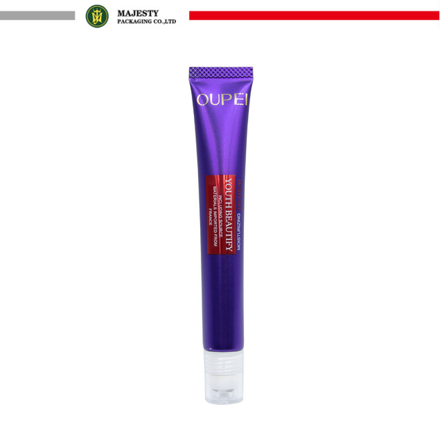 Empty Plastic Eye Cream Tube Cosmetic Skincare Tube Packaging 10ml 20ml 30ml Zinc Alloy Roller Massage Applicator Tube Customize