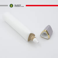 Custom Logo Triangle Squeeze Tube 30mm Empty Packaging Face Wash Cream Lipstick 0.5mm Thickness PP Material Screw Cap Sunscreen