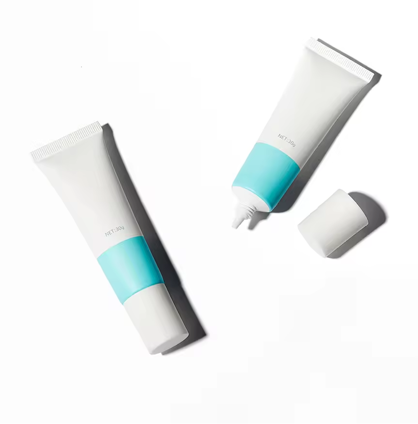 Customized 10-40ml 5 Layer PE Tube Empty Soft Touch PE Tubes Sunscreen Foundation Face Care Long Nozzle Tube Container
