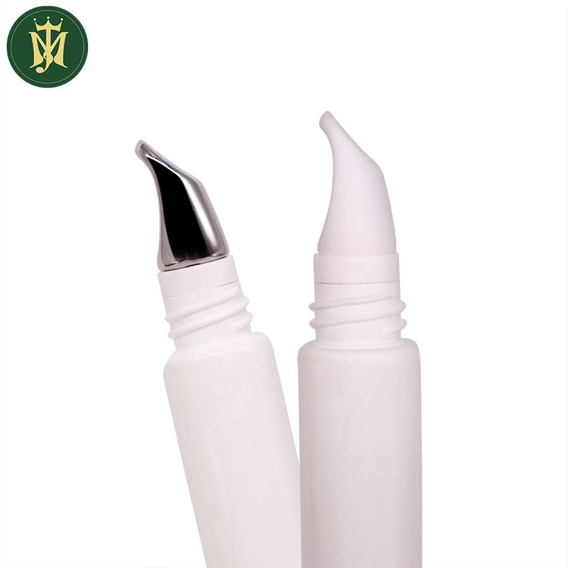 Plastic Cosmetic Tube Packaging Eyecream Lipbalm Tube Small Volume with Zinc Alloy Or Ceramic Slanted Applicator Tube Packaging