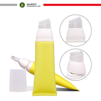 Silicone Comb Hair Color Care Scalp Gel Shampoo Tube Cosmetic Plastic Tube Packaging with Screen Printing Surface