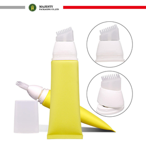 Silicone Comb Hair Color Care Scalp Gel Shampoo Tube Cosmetic Plastic Tube Packaging with Screen Printing Surface