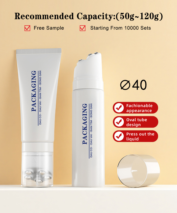 Customized 40mm PE Plastic Massage Tube 