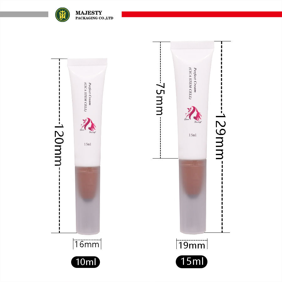 Single Roller Applicator Tube With Switch 5ml/10ml/15ml Customizable Lipstick Lipgloss Lipbalm Tube Plastic Cosmetic Packaging