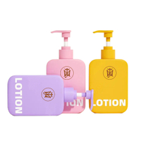 Empty 150ml 300ml Luxury Shower Gel Pump HDPE Plastic Bottle Packaging Flat Square Shampoo And Conditioner Bottles for Hair