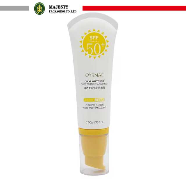 Direct Factory Price 50ml Pump Head Sunscreen Customizable Empty Tube for Body Lotion And BB Cream-Cosmetic Use