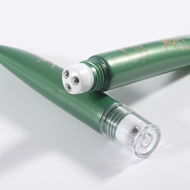 Custom Soft Cosmetic Squeeze PE Lotion Tube with Massage Roller Ball Essential Oil Eye Serum Packaging Tubes