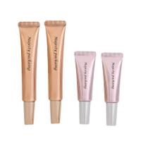 15ml 20ml 30ml PE ABL Soft Eye Serum Squeeze Tubes with Rose Gold Long Nozzle Cosmetic Packaging for Sunscreen Eye Cream