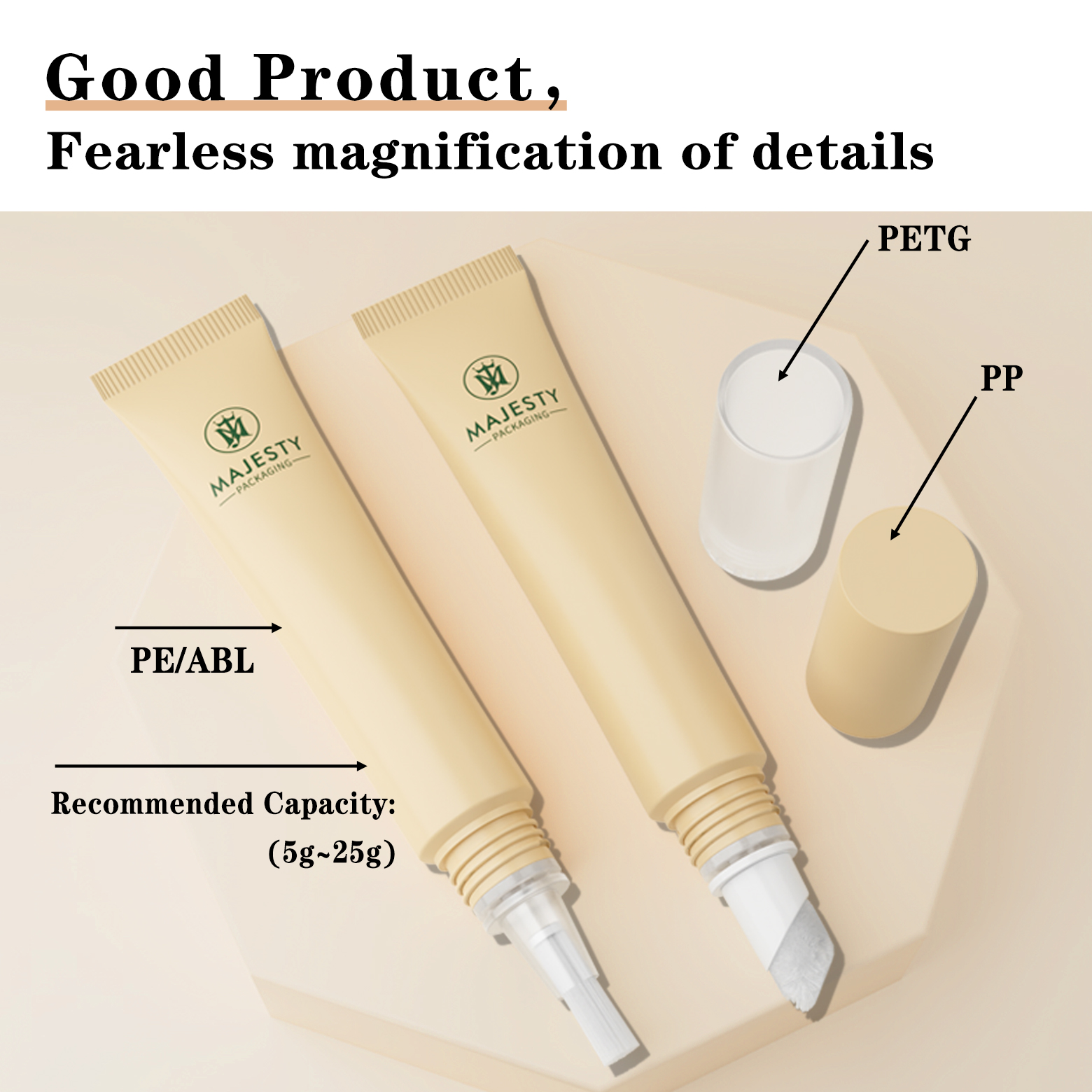 5ml 10ml Empty Lip Gloss Tube with Multifunctional Tip Lip Care Packaging Lip Care Tube