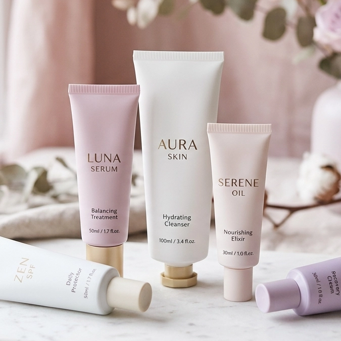 Sleek Skincare Tubes Elevate Modern Beauty Brands